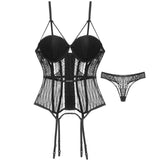 Erotic Shape Wear Set Body Shaper with G-string Thong Panties Waist Shaper - Olasit