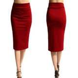 2020 New Women Skirt Mini Bodycon Skirt Office Women Slim Knee Length High Waist Stretch Sexy Pencil Skirts Jupe Femme AQ801944 - Olasit