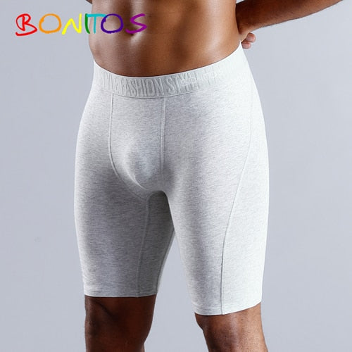 BONITOS Long Boxer Shorts Panties Man Underwear Men Boxer Men Underwear Natural Cotton Comfortable Soft Top Brand High Quality - Olasit