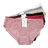 5pcs Fashion Lace Woman Underwear Girls Fancy Panties Cotton Under Wear Briefs Women Underpants Lingerie 61019 - Olasit