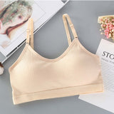 Women Sexy Crop Tops Bra Tube Top Female Streetwear Sleeveless Seamless Sports Bra Crop Camis Top Tee Bandeau Top Basic Tank - Olasit