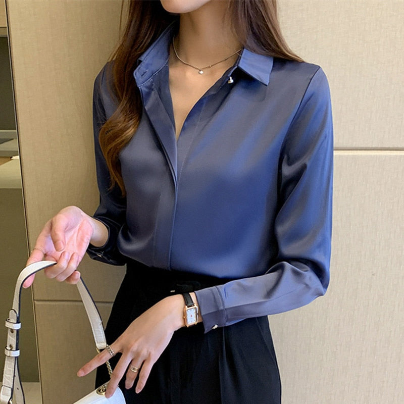 Long Sleeve Shirts Blouse OfficeTop - Olasit