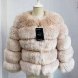 ZADORIN S-3XL Mink Coats Women 2020 Winter Top Fashion Pink FAUX Fur Coat Elegant Thick Warm Outerwear Fake Fur Woman Jacket - Olasit