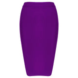 Womens Knee Length Midi Skirt - Olasit