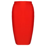 Womens Knee Length Midi Skirt - Olasit