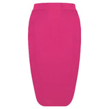 Womens Knee Length Midi Skirt - Olasit