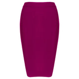 Womens Knee Length Midi Skirt - Olasit