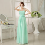 W150#Wholesale Custom Made Chiffon Green Blue Wine Red long lace up Bridesmaid Dresses Wedding Party Dress Prom Gown women cloth - Olasit