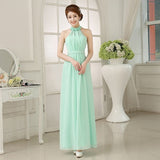 W150#Wholesale Custom Made Chiffon Green Blue Wine Red long lace up Bridesmaid Dresses Wedding Party Dress Prom Gown women cloth - Olasit